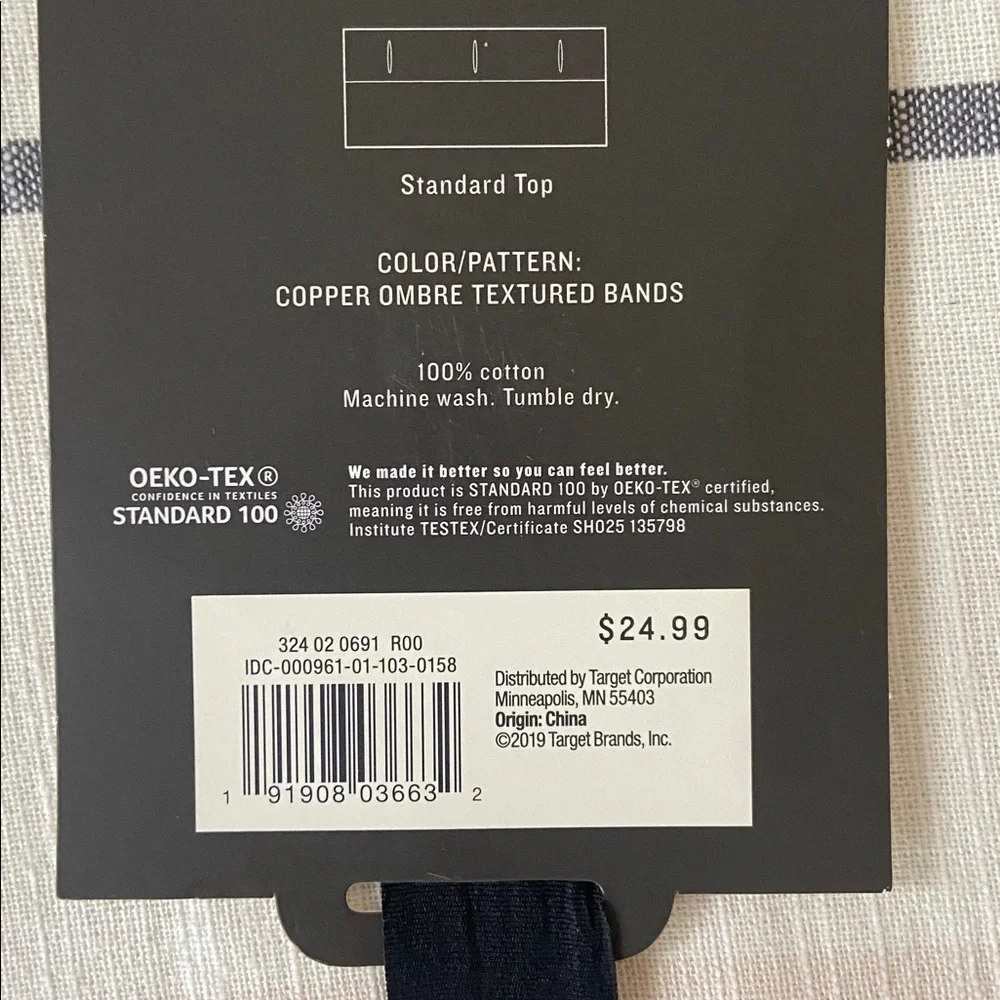 Hearth & Hand cream & mauve shower curtain fringe 72 x 72 inch bathroom decor